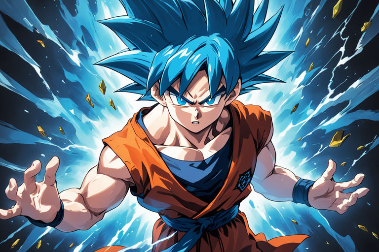 Goku Super Saiyan Blue Kaioken Style Digital Graphic · Creative