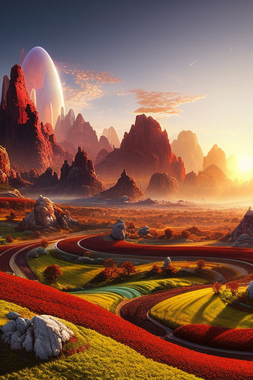 alien landscape painting