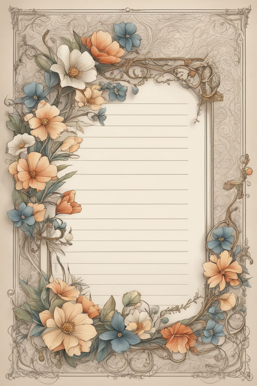 Photo Journal with Writing Space Scrapbook 8.5 x 8.5” 140 Pages Flowers  Design: Decorated Interior on 90 GSM White Paper with Lined and Blank Pages