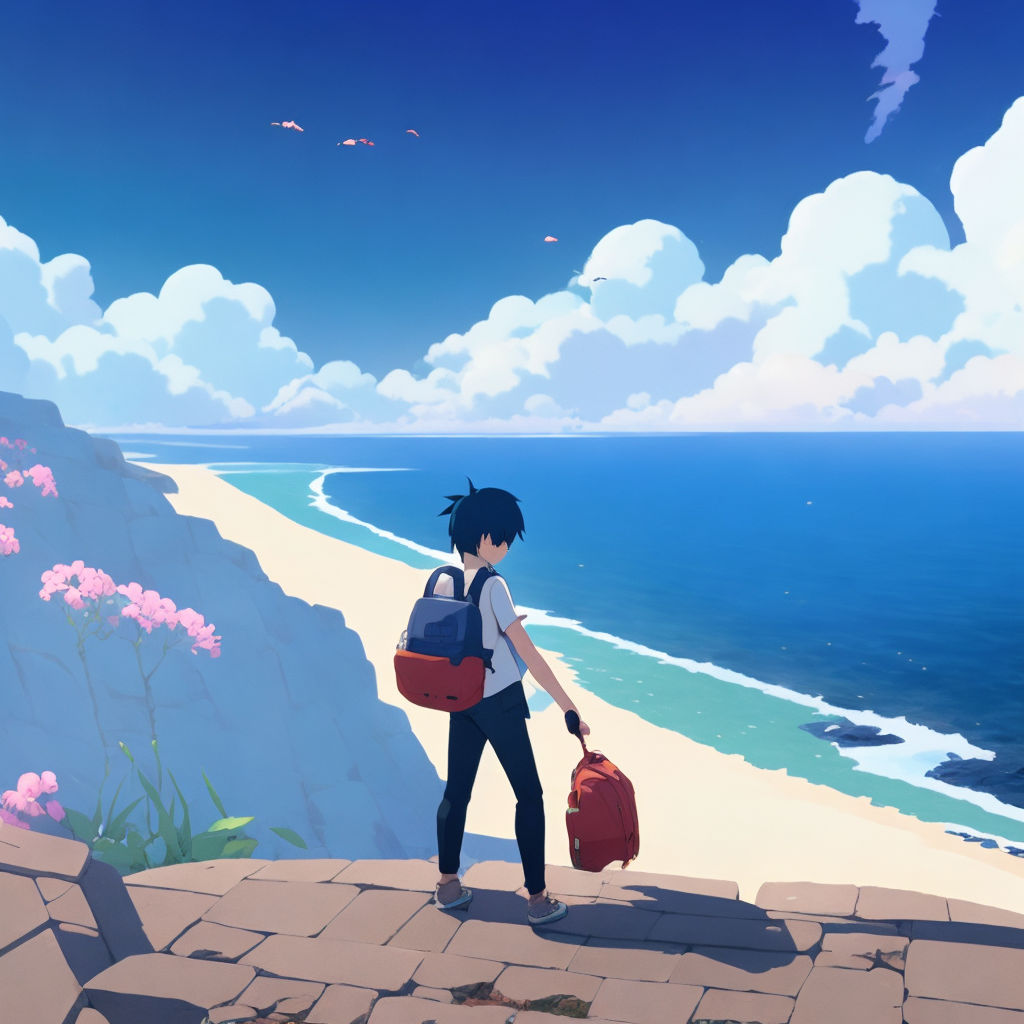 Anime Beach Aesthetic Wallpapers - Wallpaper Cave