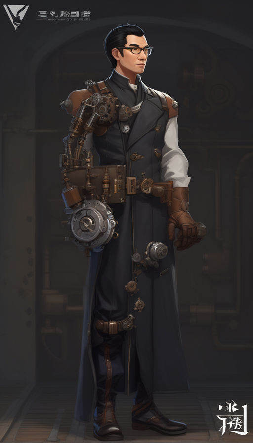 steampunk character concept art