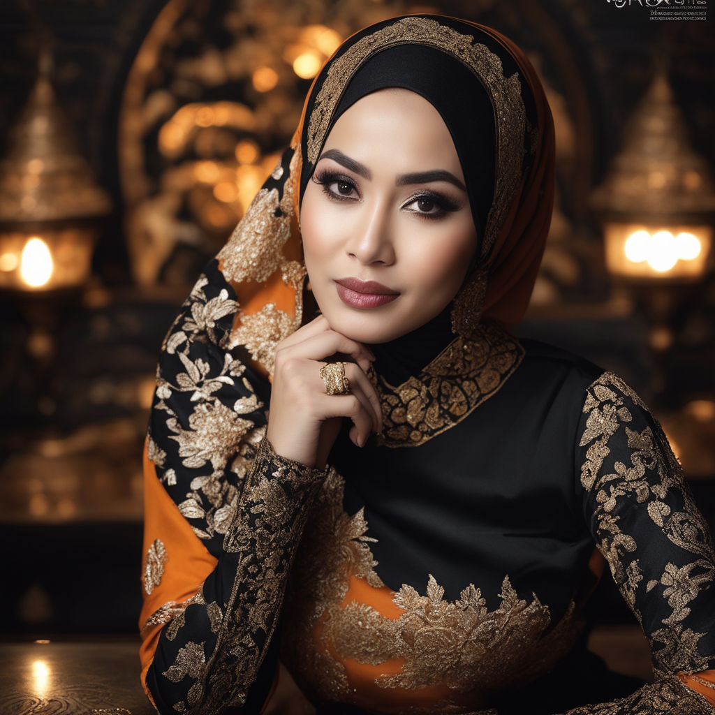 black hijab asian female