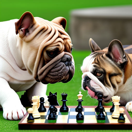 French Bulldog Chess Set