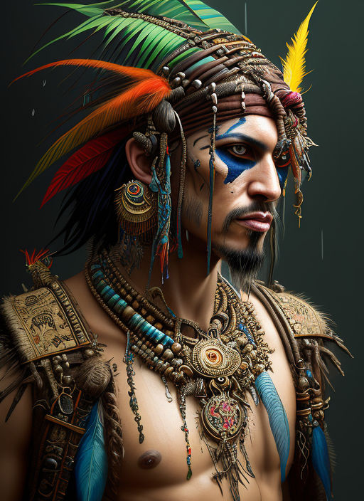 mayan warrior drawing