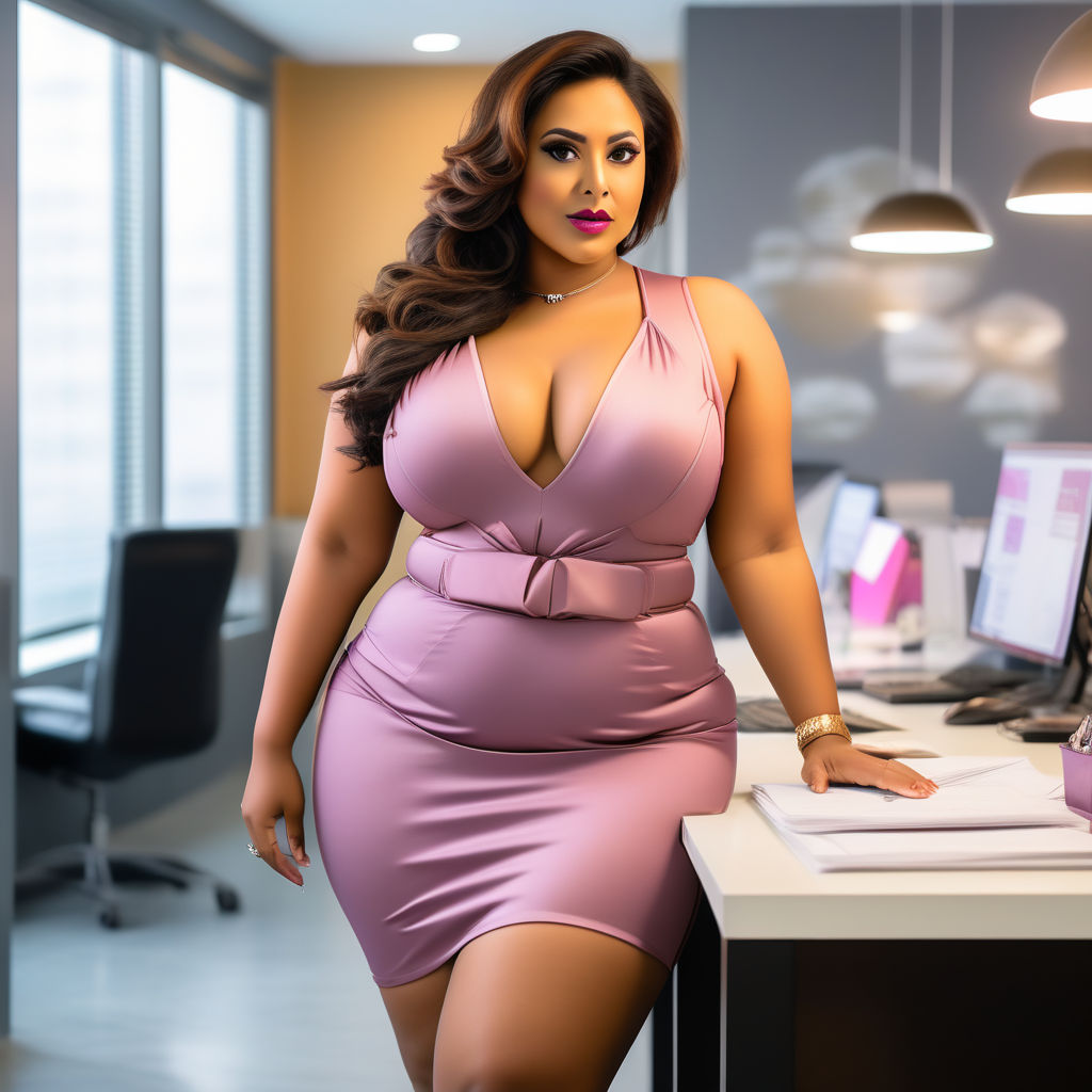 including a curvaceous figure and an impressive bust size of 34F