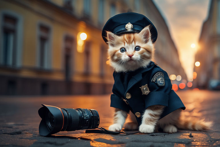 Cats in police uniforms - Playground