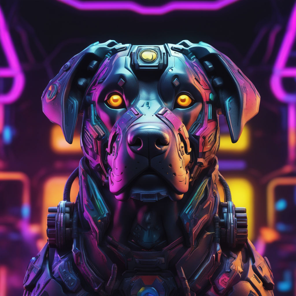 Cyberpunk dog HD wallpaper background