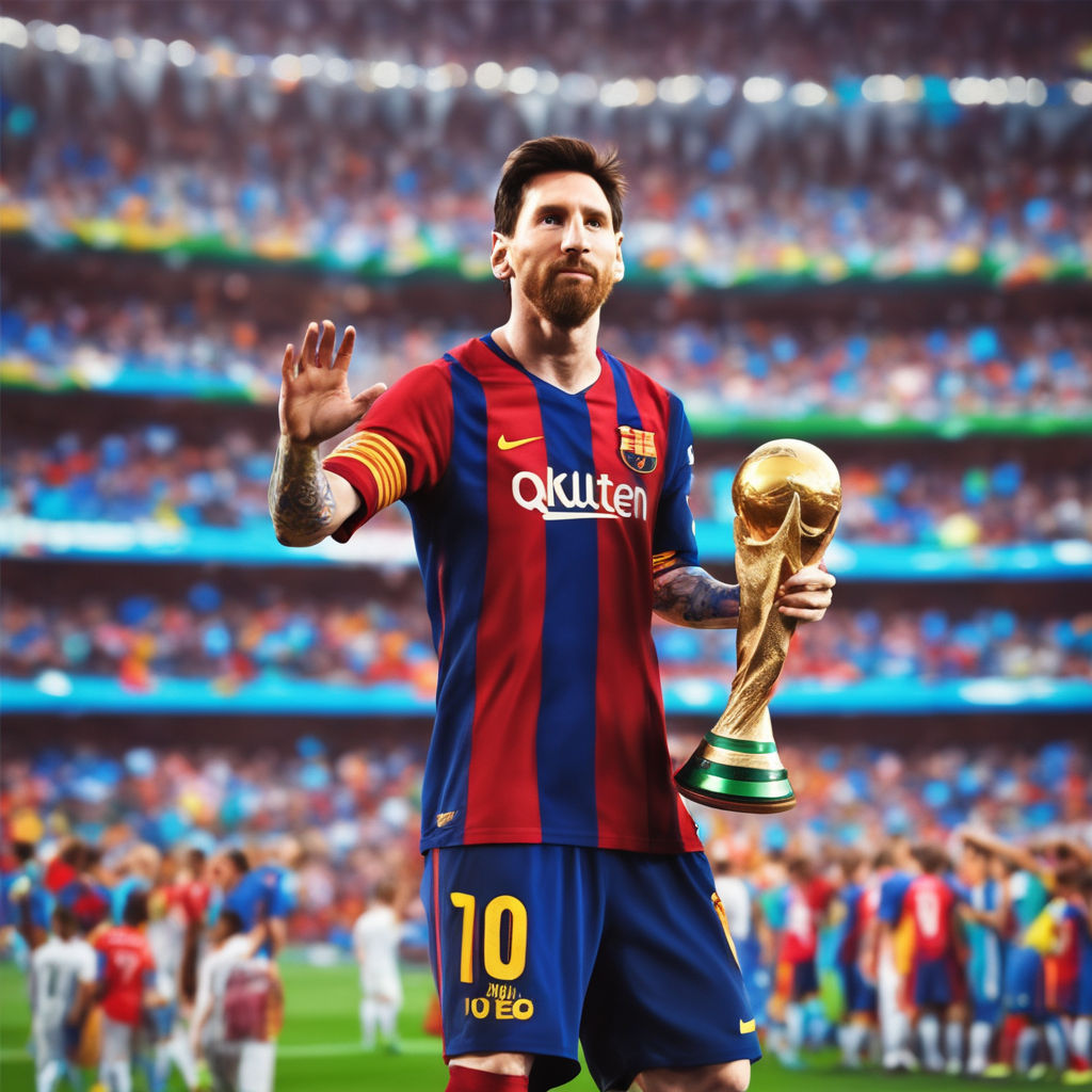 Messi con la camiseta blaugrana? Para nada. Messi besando la Copa del Mundo  con la camiseta de la #SeleccionArgentina. El fondo de…