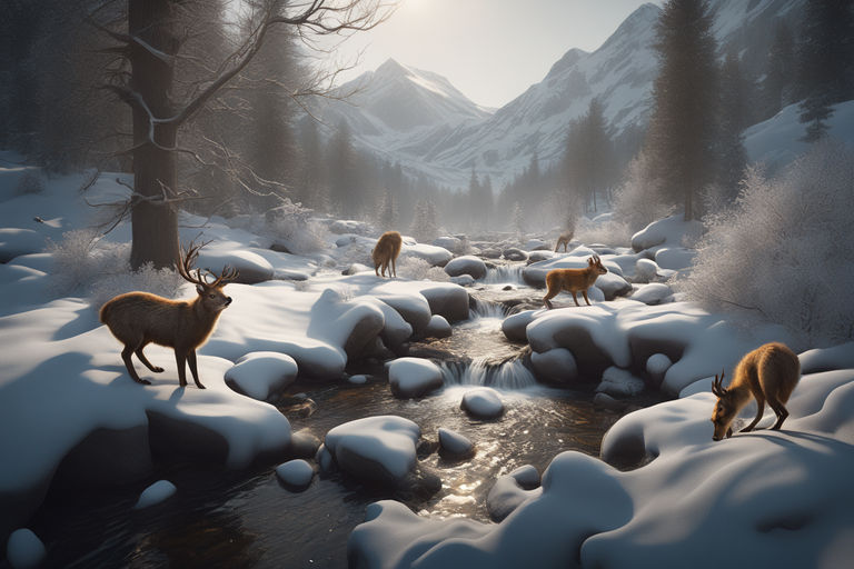 Here's some interesting concept art of the Deer devouring the wolf