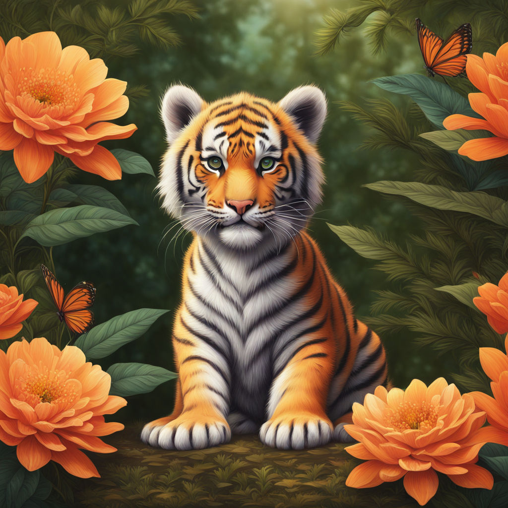 ED HARDY - tiger 3D Poster, 3D Print