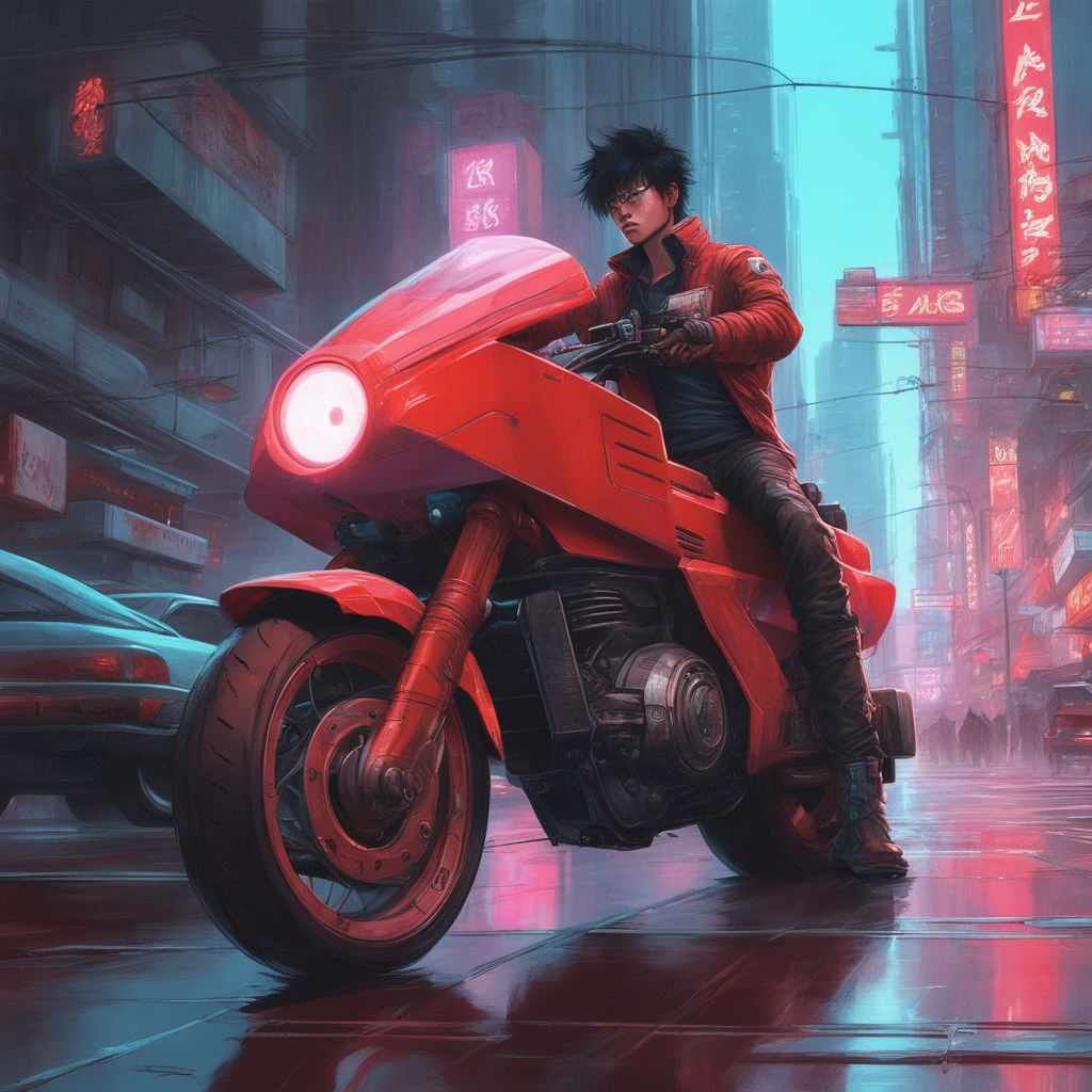 cartoon anime motorbike ai generate 25220180 PNG