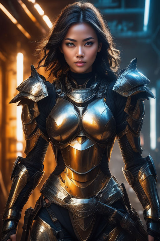 realistic female plate armor