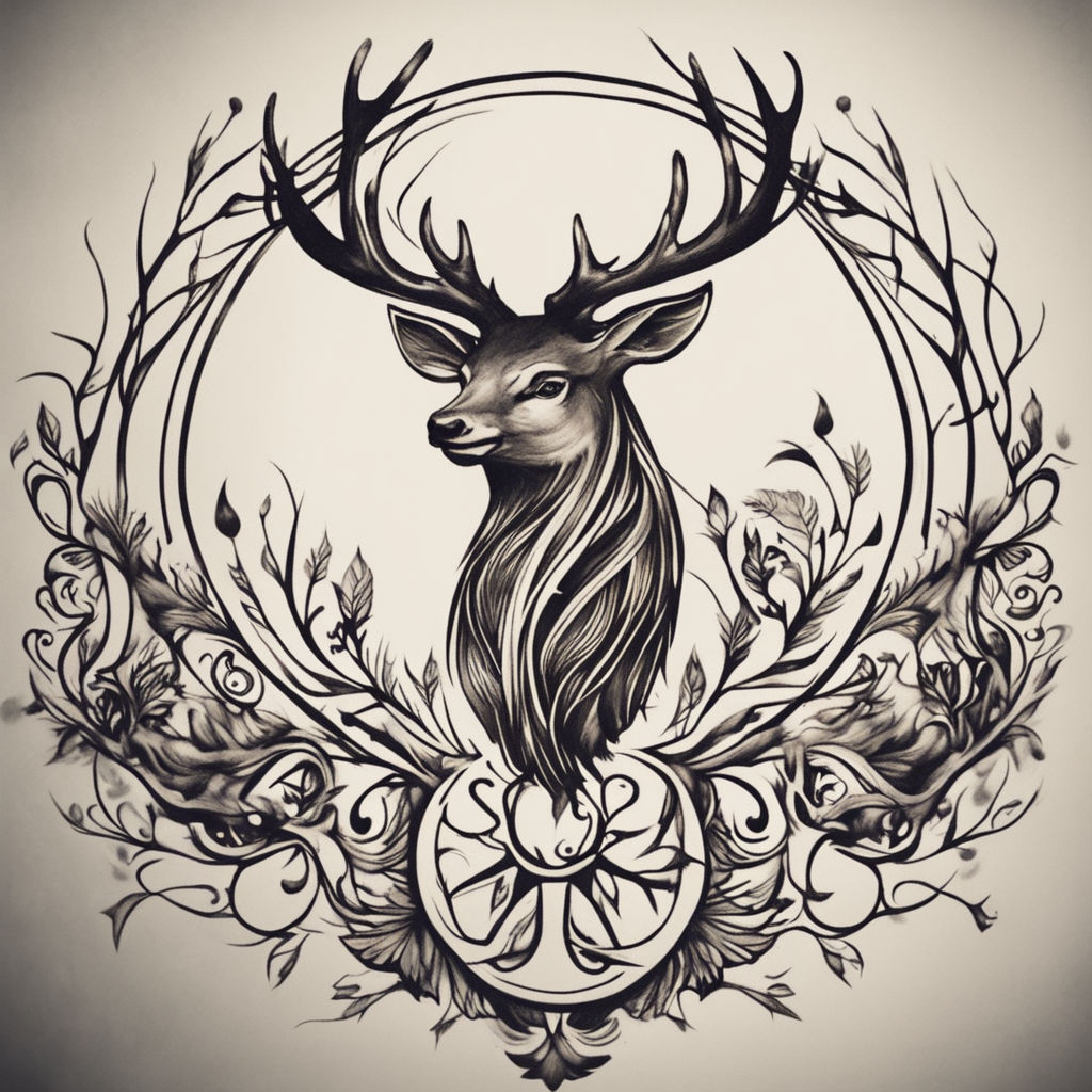 Deer tattoo sketch by Larsen-Moon on DeviantArt