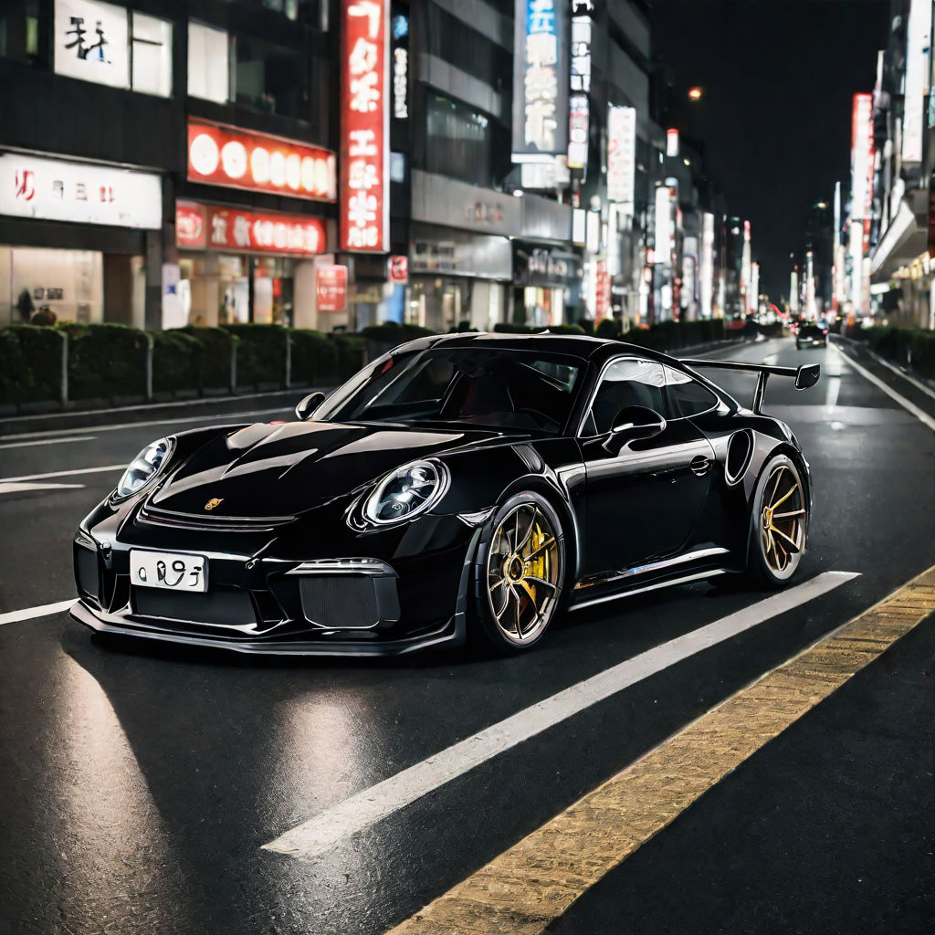 Premium AI Image Porsche 911 GT3 RS night shot, porsche 911 gt3 rs 