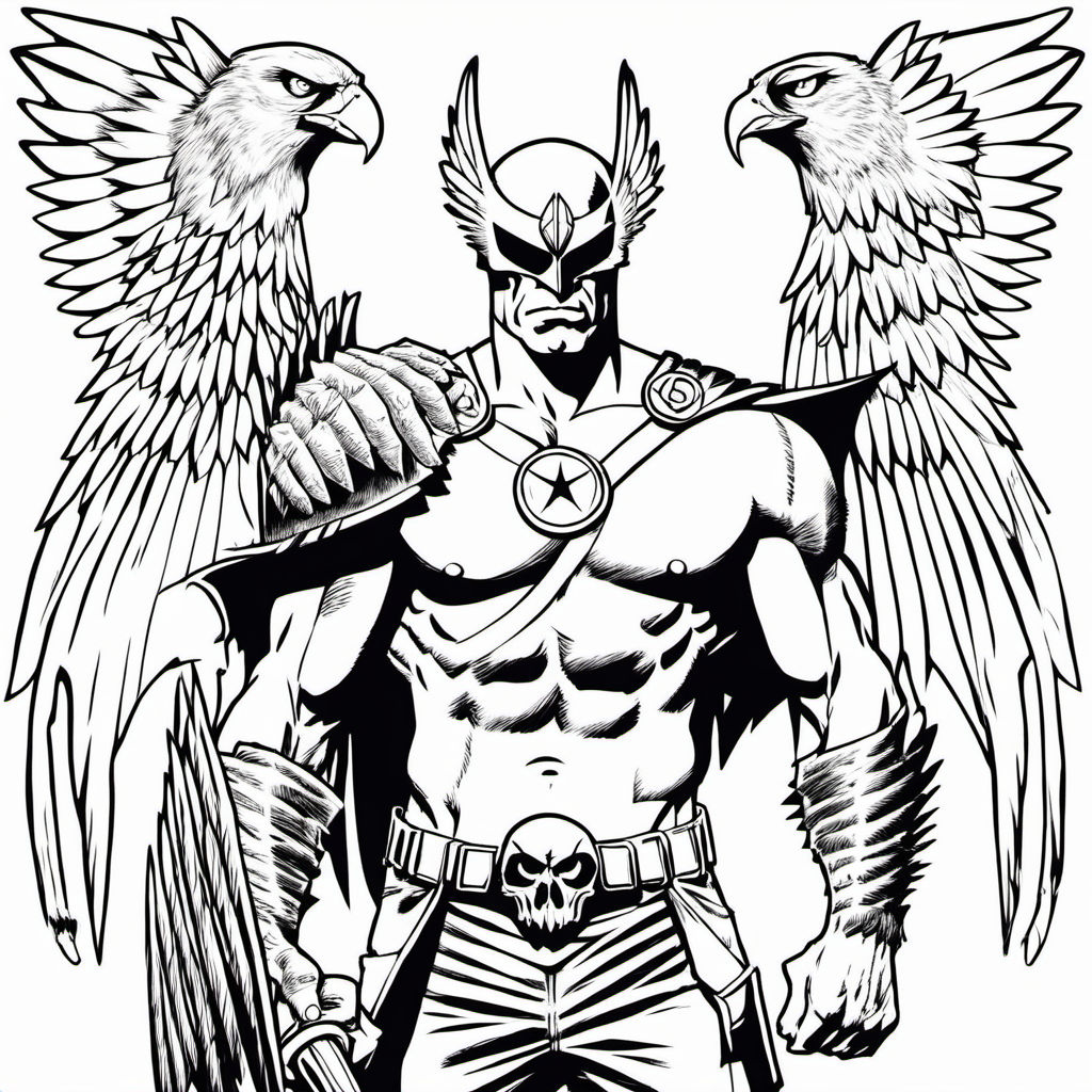 hawkman coloring pages