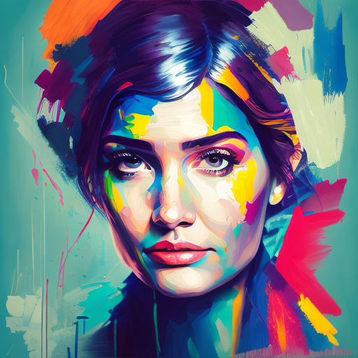 high contrast color art