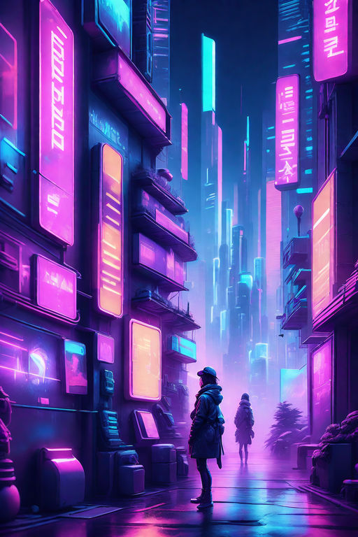 cyberpunk beautiful purple wallpaper for cell phone