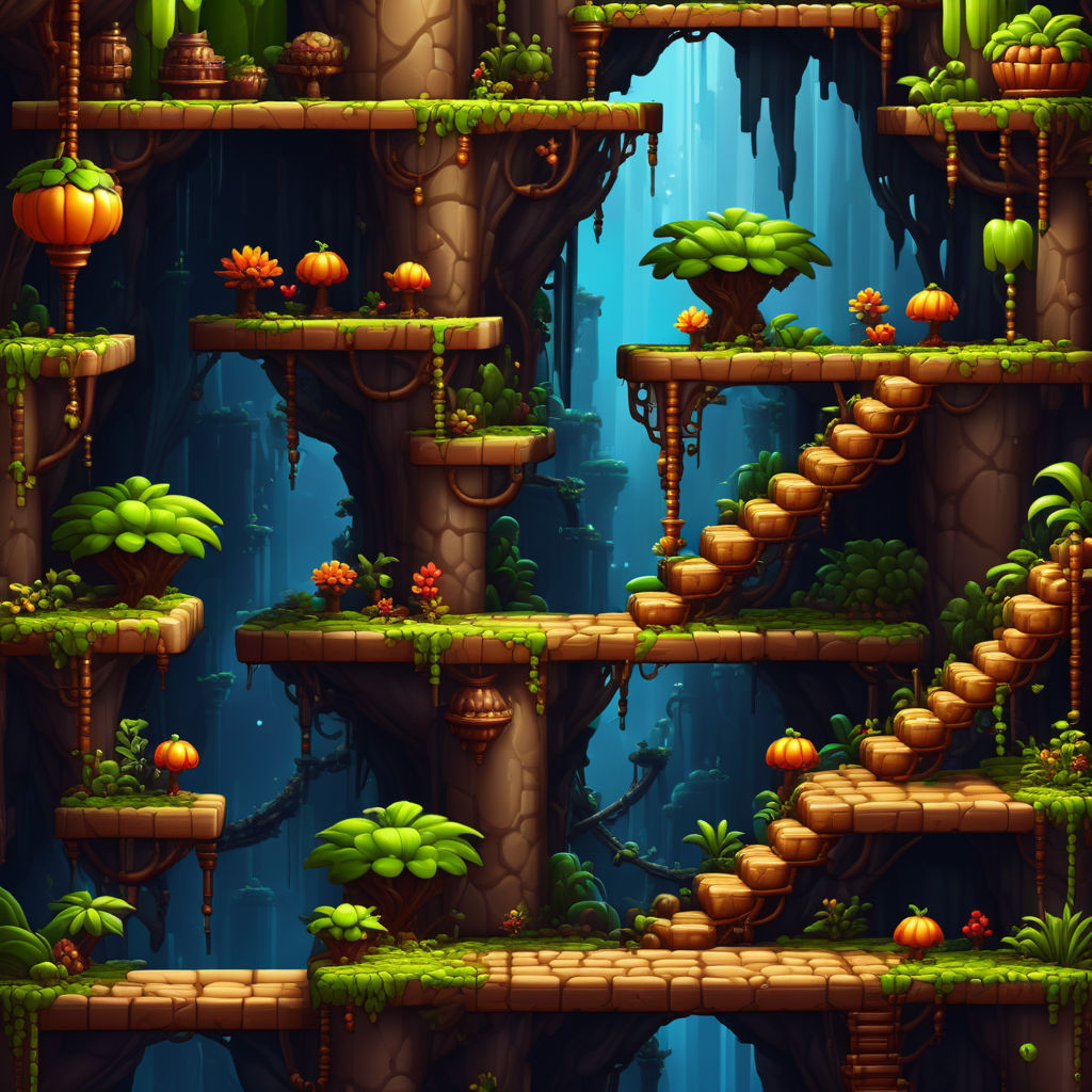 ArtStation - Cartoon 2D Platformer Tileset (FREE)