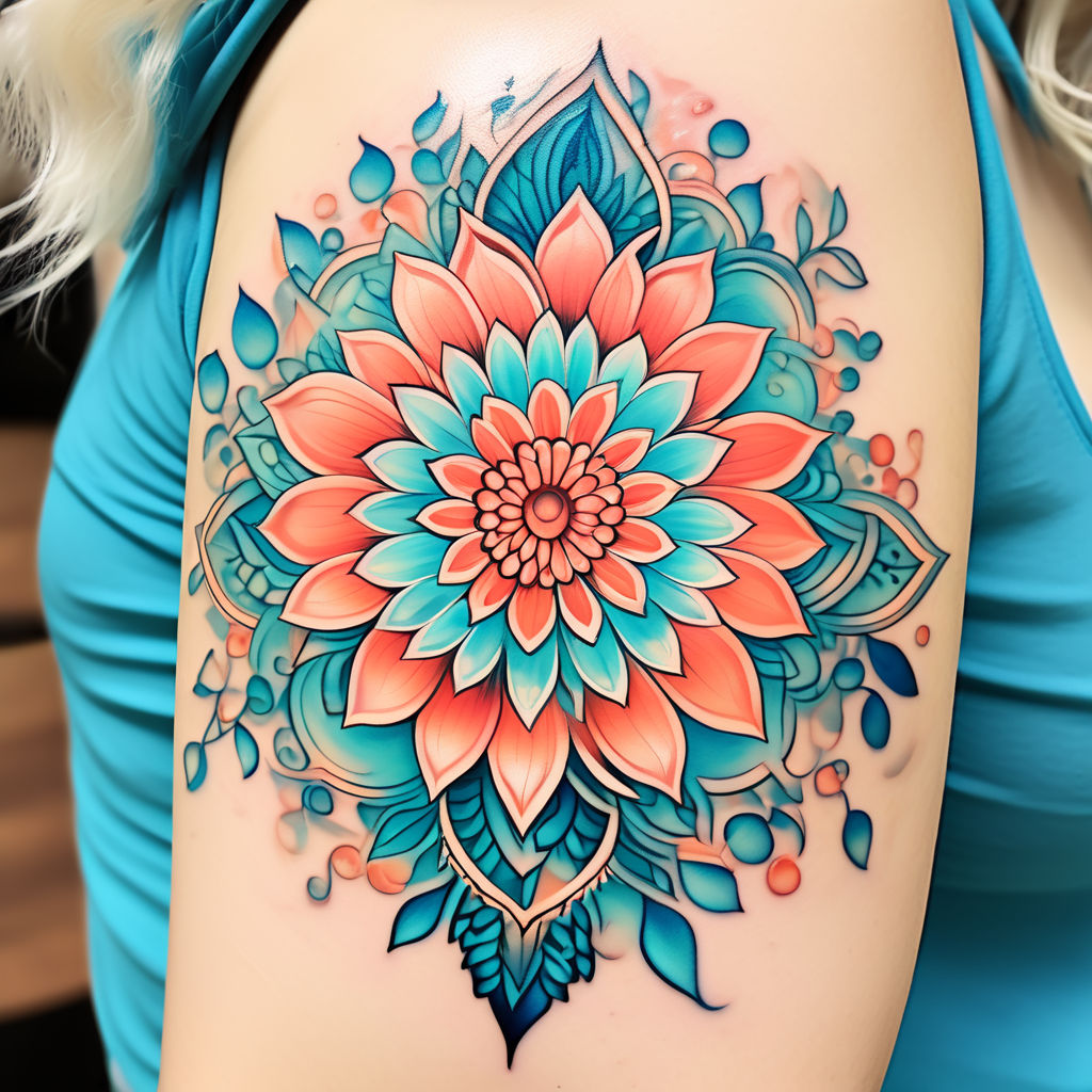 dot Mandala splash tattoo, done at the #GujaratTattooTour … | Flickr