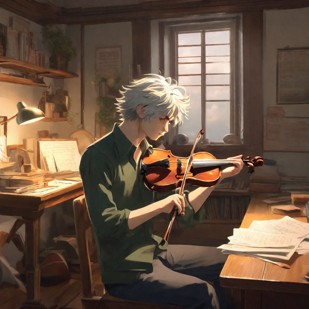 anime music violin boy