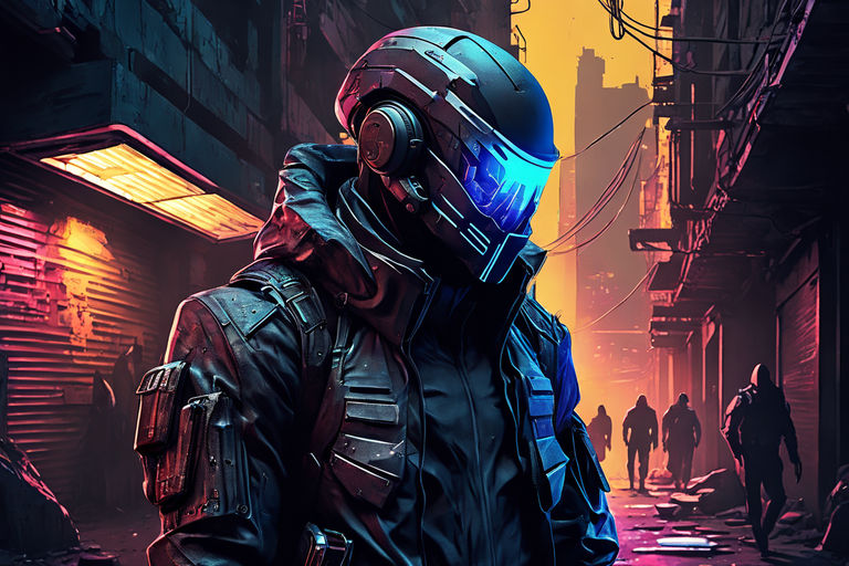 WALLPAPER IPHONE 4K - CYBERPUNK SOLDIER - HeroWall Backgrounds