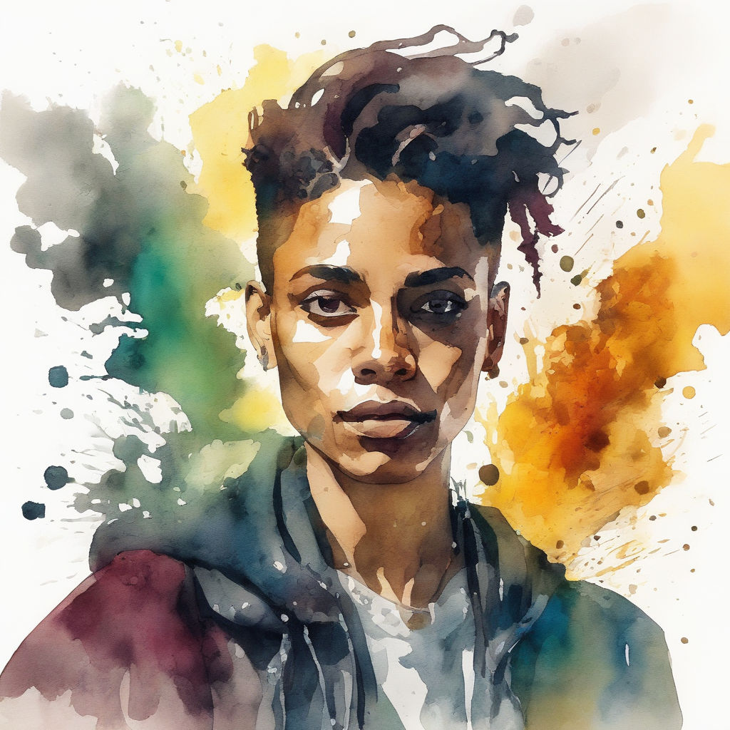 colorful watercolor portraits