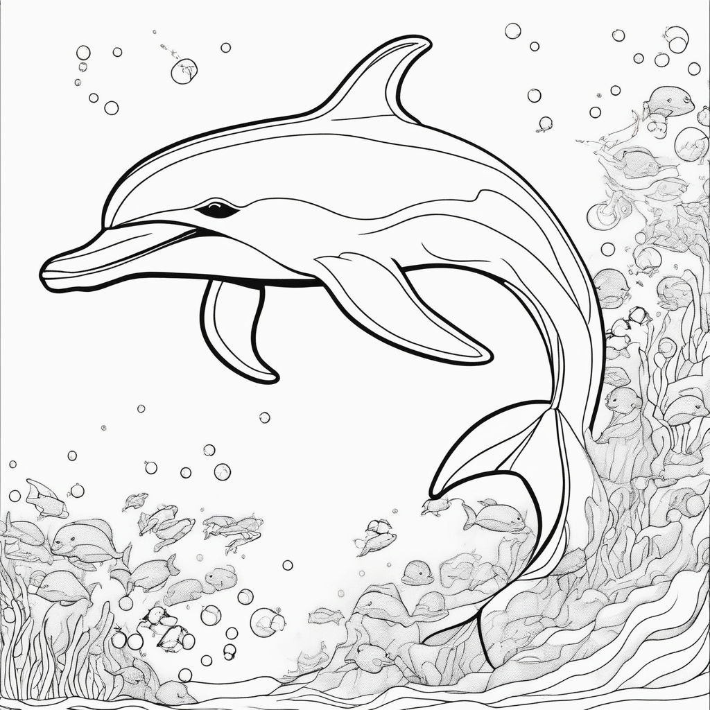 realistic dolphin coloring pages