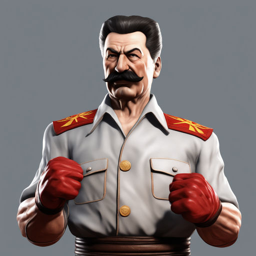 Stalin in the pose of a boxer - Playground