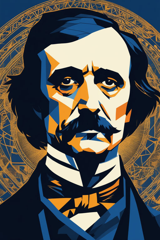 Premium AI Image  Edgar allan poe in Paris surrealistic style