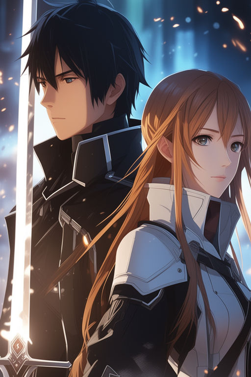 kirito and asuna wallpaper portrait