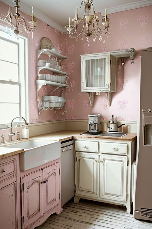 Pink Shabby Chic Kitchen