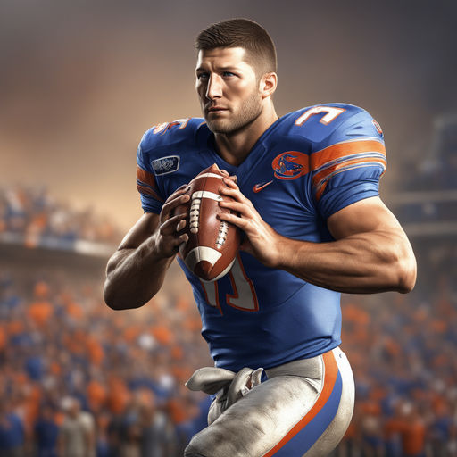 Tim Tebow Florida Gators Abstract Art 2 Art Print