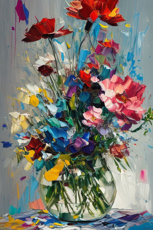 Painting Palette Knife Flowers!