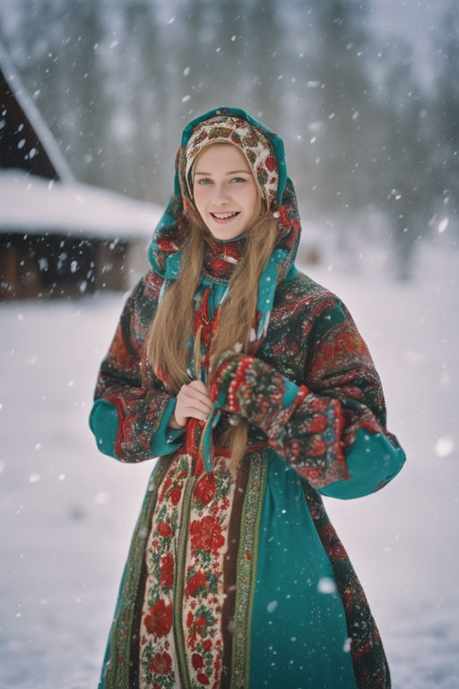 Full length Snow Maiden in Dolce and Gabbana style - Playground