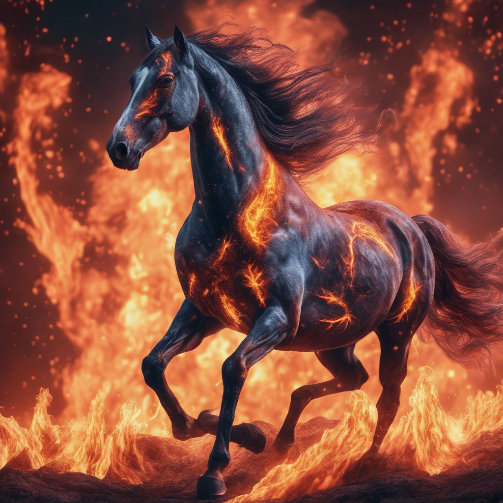 black running horses wallpaper