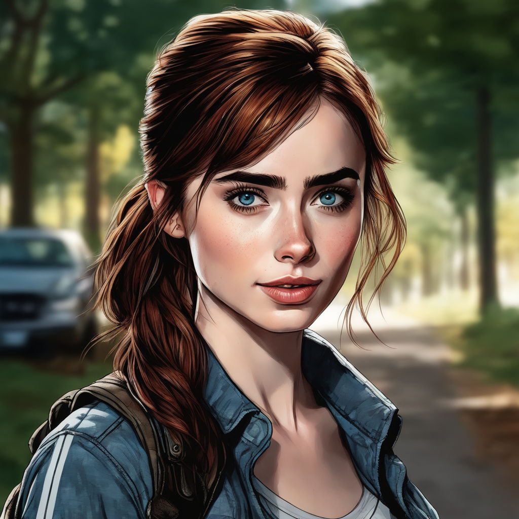 Ellie Williams from The Last of Us 1 in Red Dead, Stable Diffusion