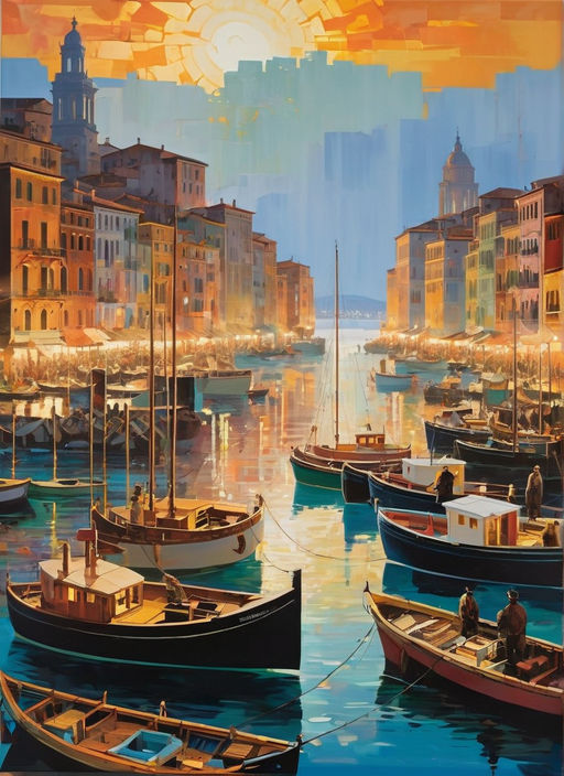 Iconix Paint By Numbers Kit for Adults - Night of Venice