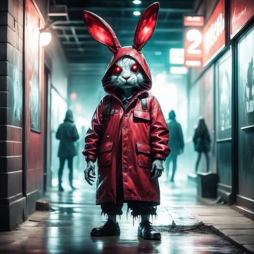 scary easter bunny mall pictures