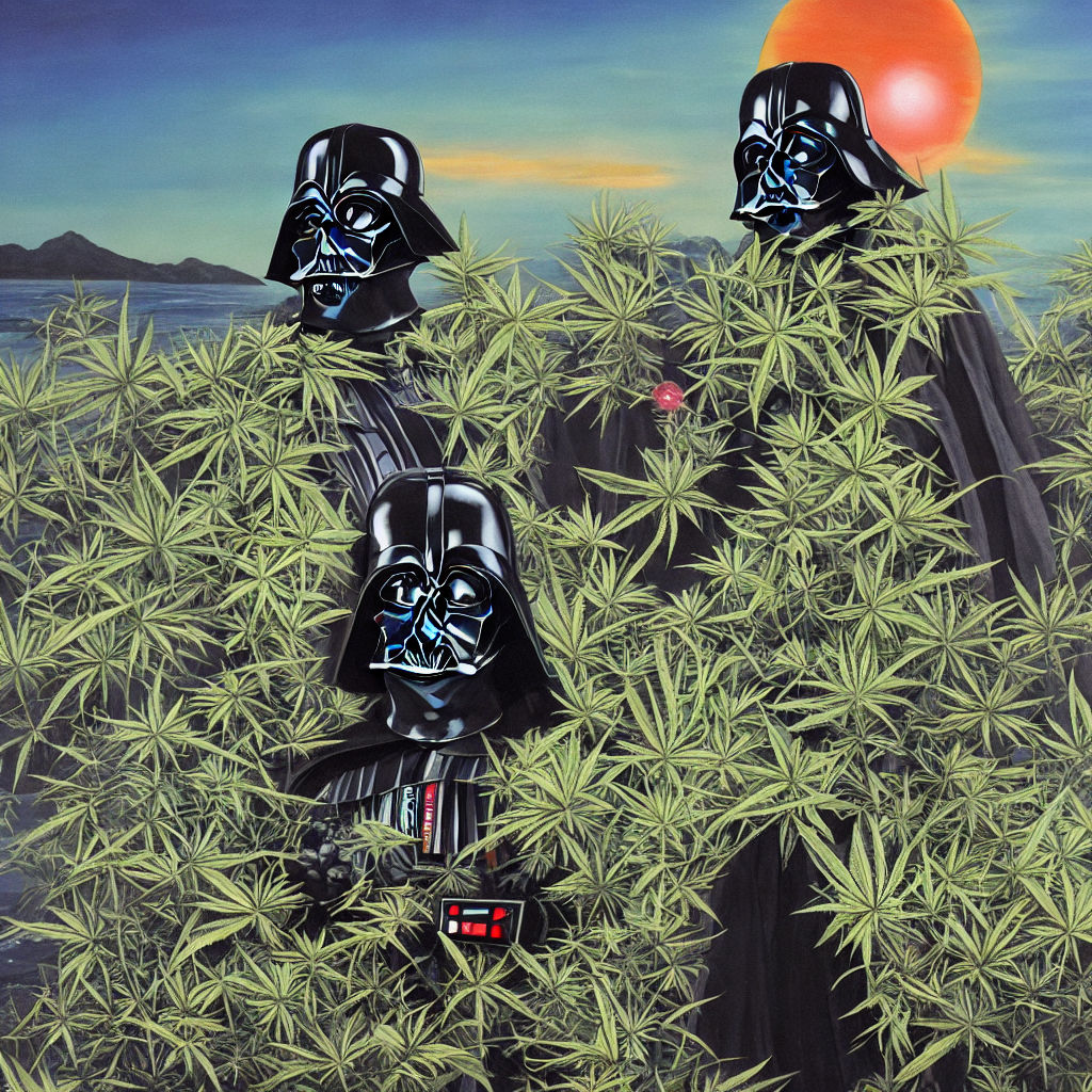 darth vader smoking weed