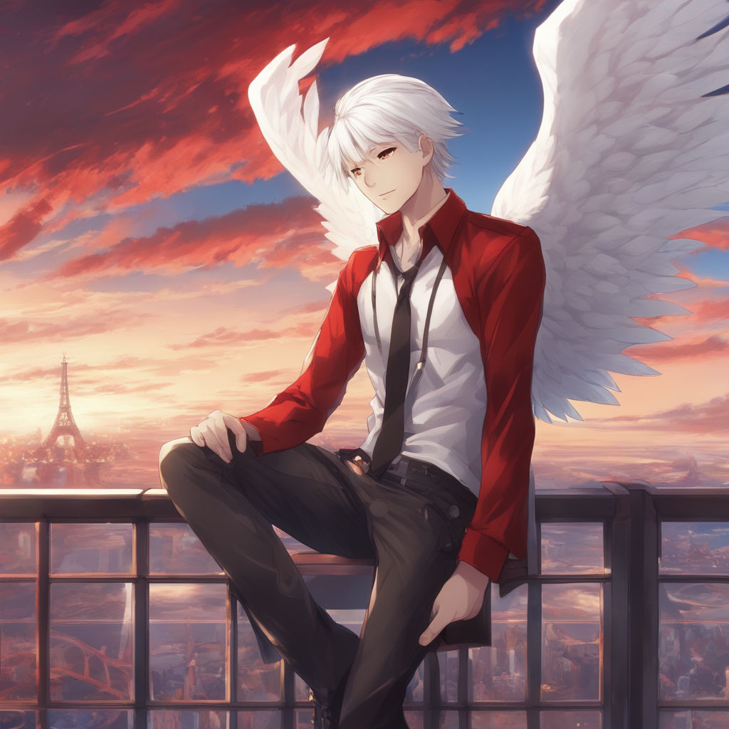 AI Art Generator: Anime angel boy