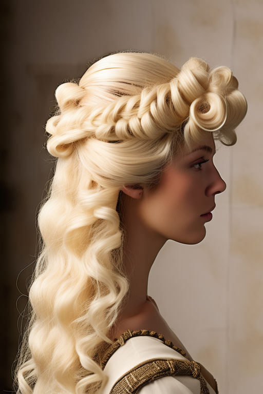 Renaissance hairstyles for long hair — Stock Photo © IanRedding #150132472
