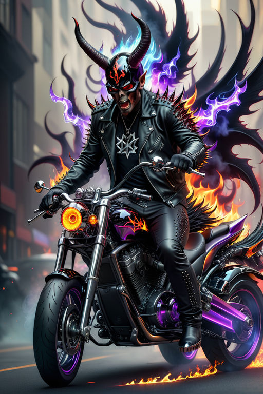 Cyberpunk Metallic Chrome Tattoo Biker Tattoo Demon Lucifer Chaos Gothic  (Epic) Royo) - Playground