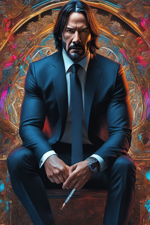 Keanu as John wick White and black colored pencil on black paper  9GAG