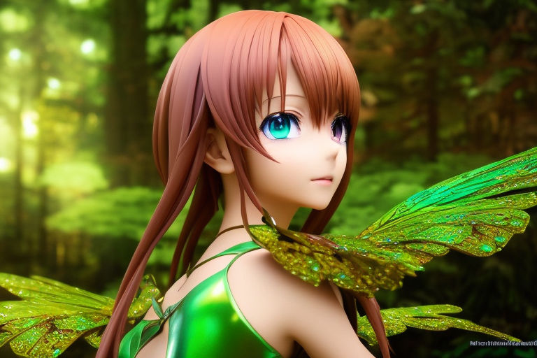 green anime fairy