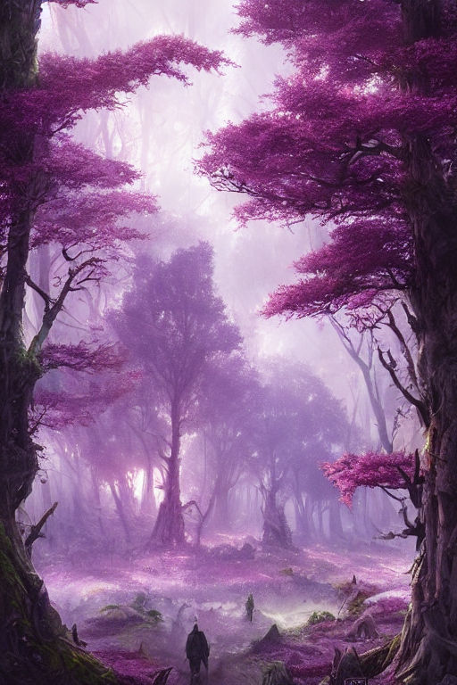 towering over a purple forest - Playground