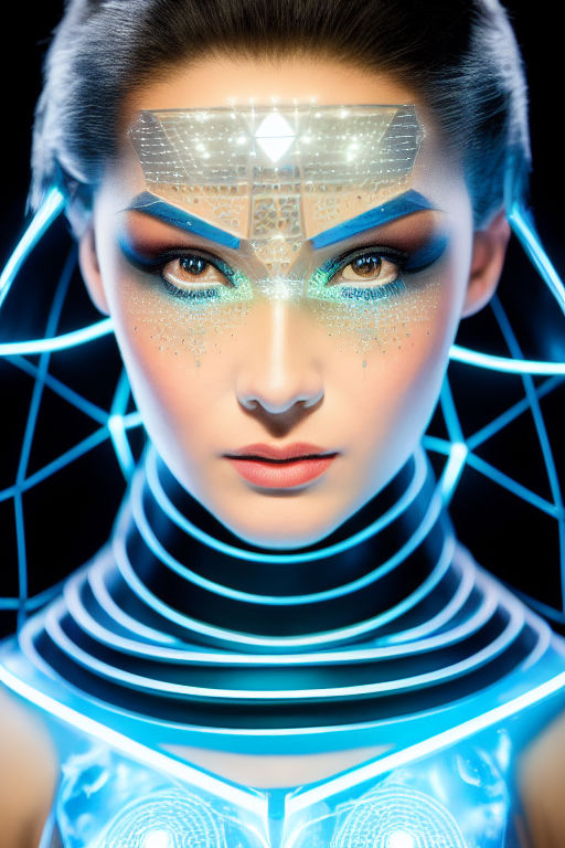 futuristic robot makeup