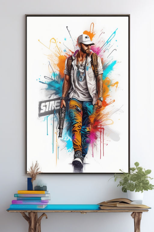 Bob Marley Rocking - Abstract Music Concert Wall Art - This Ready to Frame  Vibrant Music Wall Art Poster Print is Good For Music Room, Office, Studio