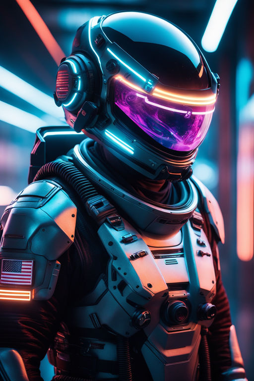 HD Cyberpunk Astronaut Wallpaper For Mobile