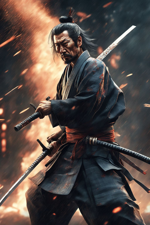 a real-life professional photograph of Kenshin Himura, Stable Diffusion