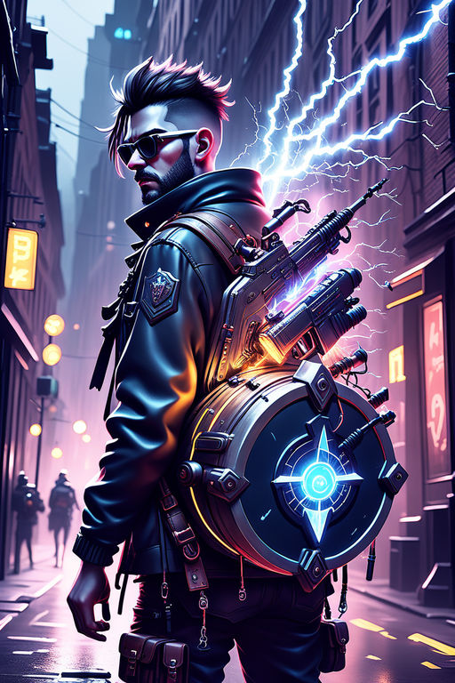 shadowrun; male; elf; punk ganger, mohawk  Shadowrun, Cyberpunk rpg, Sci  fi character art